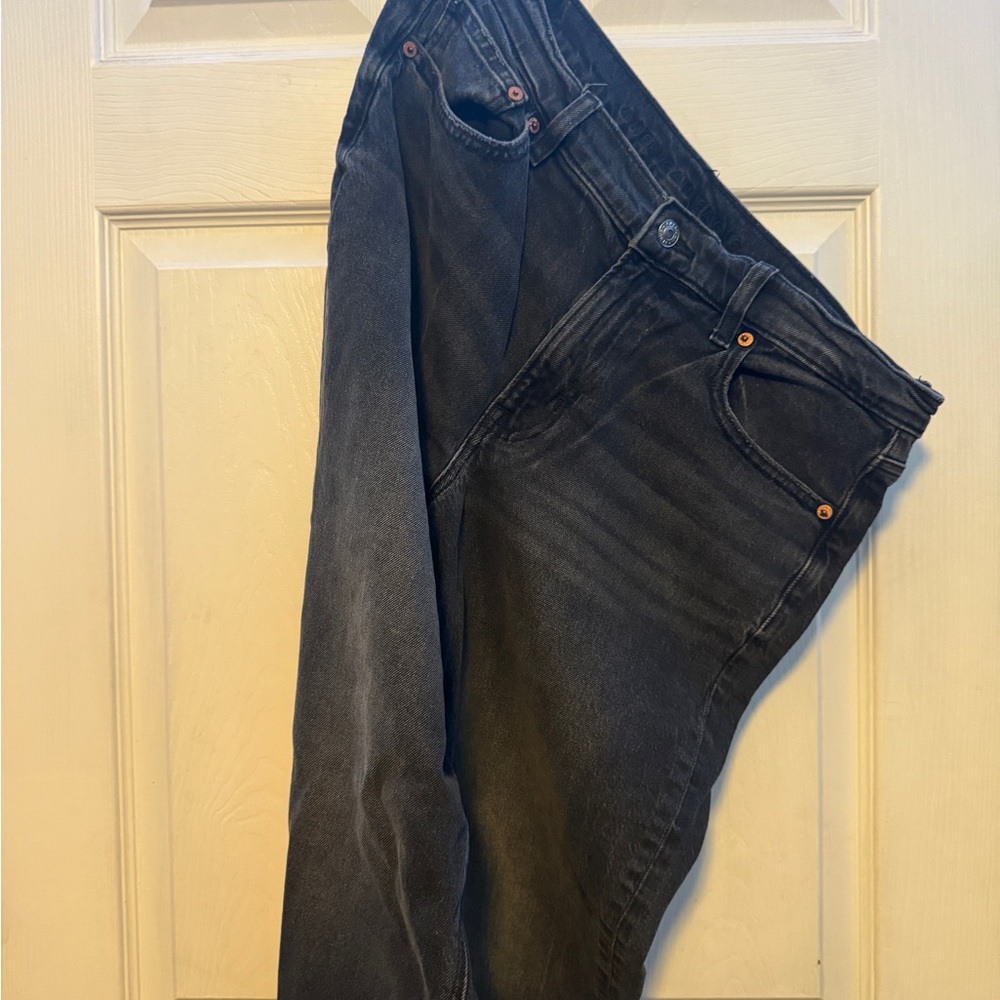 American Eagle Outfitters Women's Black Straight Leg Jeans